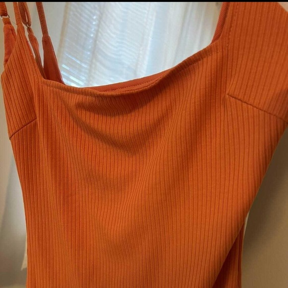 Ribbed square neck bodysuit - Picture 3 of 4